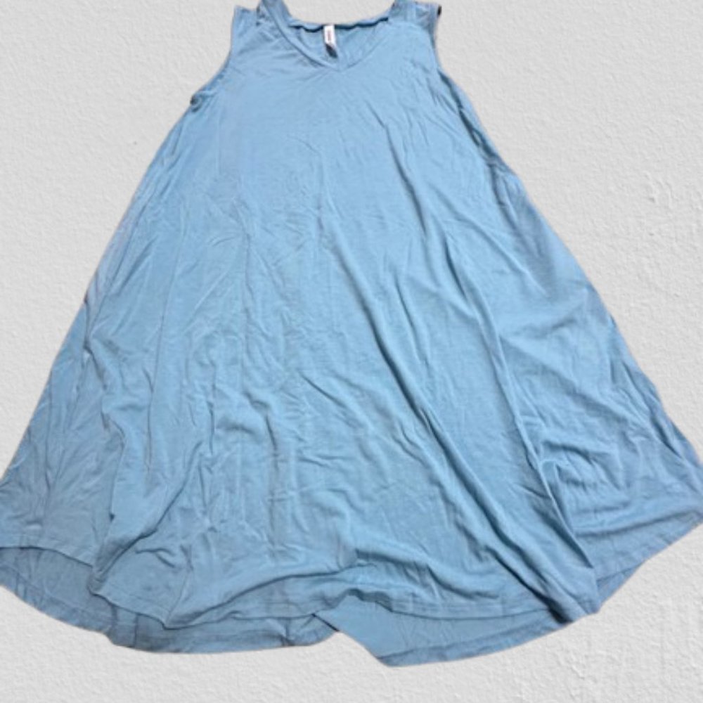 Aqua Tank Top Dress with Pockets  (2)  T4234  NWT Boutique - Picture 6 of 7